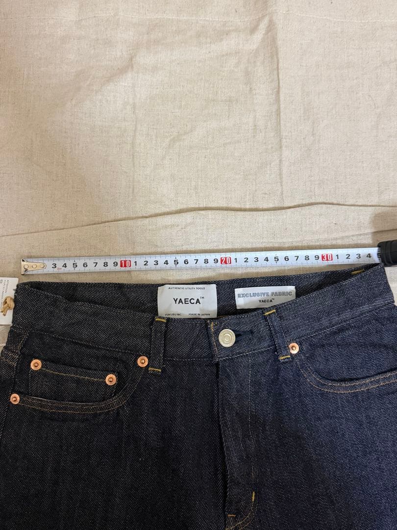 未使用　YAECA インディゴ　コットン100 ストレートジーンズ　日本製　28