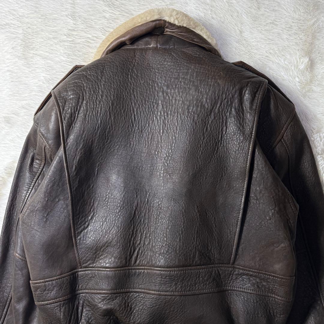 【90s】G-1 ラムレザー フライトジャケット L 襟ボア・ライナー付き完品