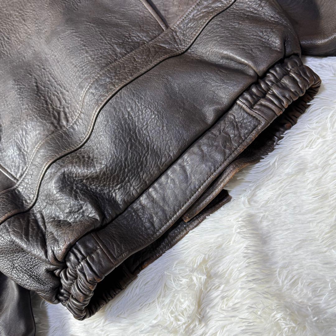 【90s】G-1 ラムレザー フライトジャケット L 襟ボア・ライナー付き完品