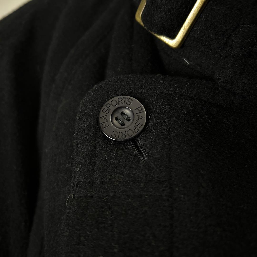 Vintage 90s【変形】all black wool jacket