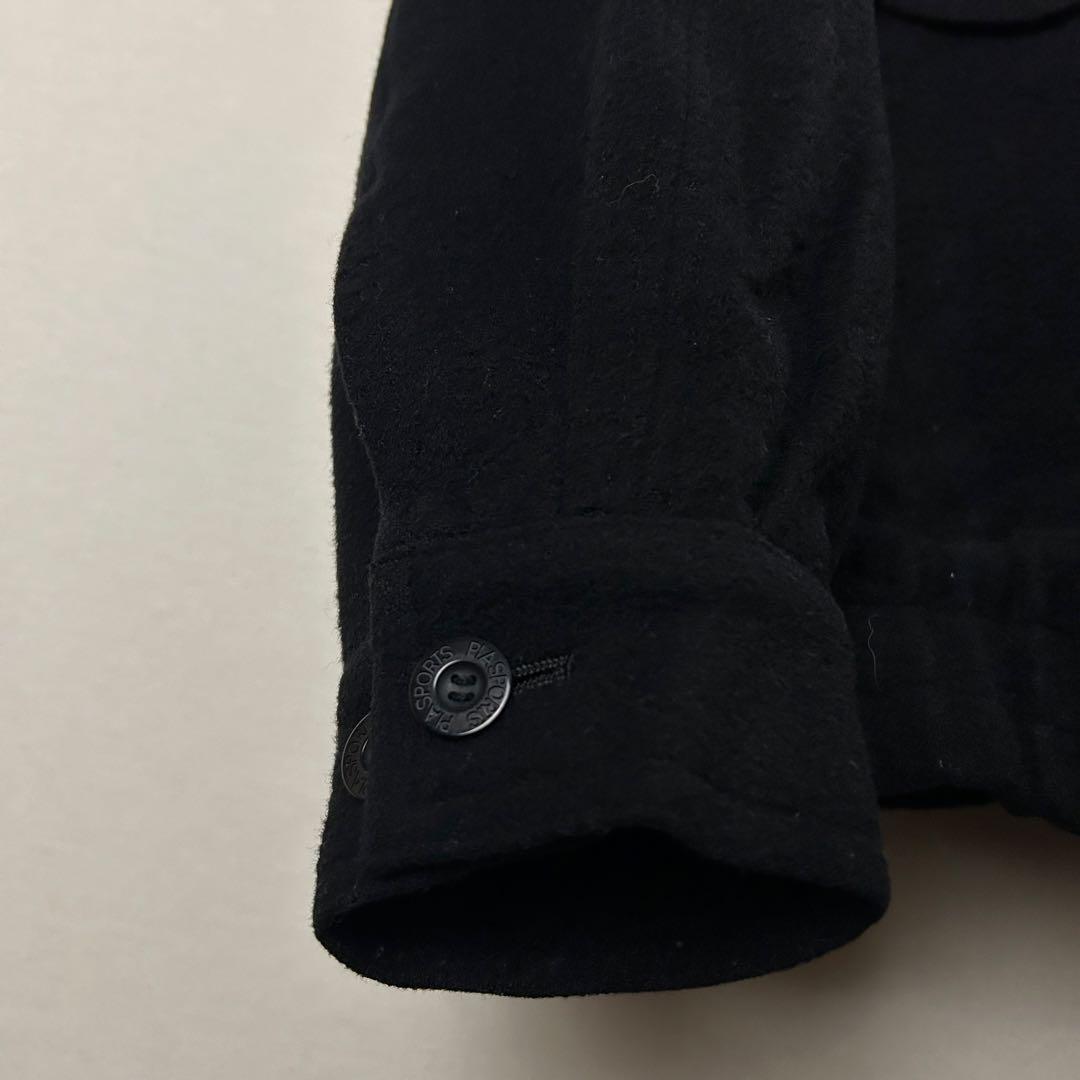 Vintage 90s【変形】all black wool jacket