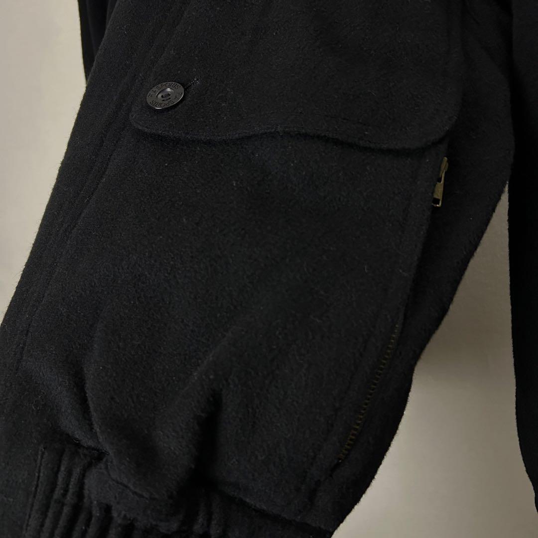 Vintage 90s【変形】all black wool jacket