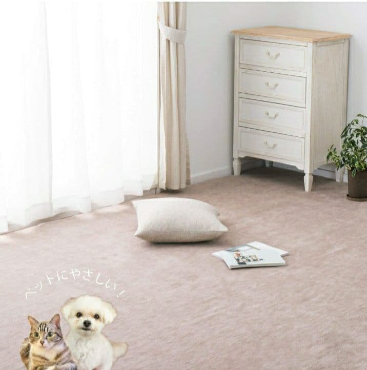 敷詰カーペットラグ 江戸間10畳 ベージュ