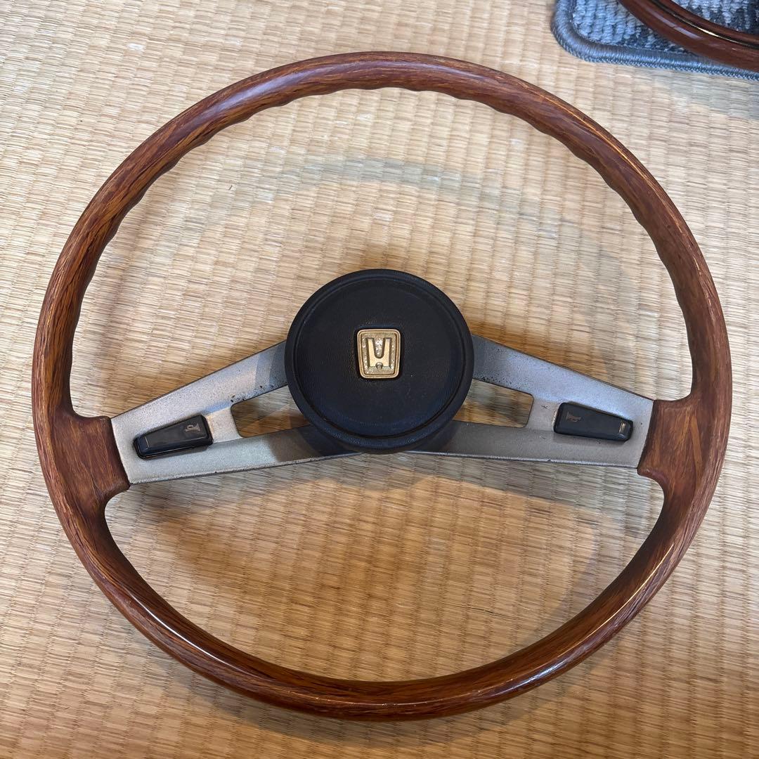 ホンダ シビック ウッド ステアリングホイール ハンドル 旧車 当時物