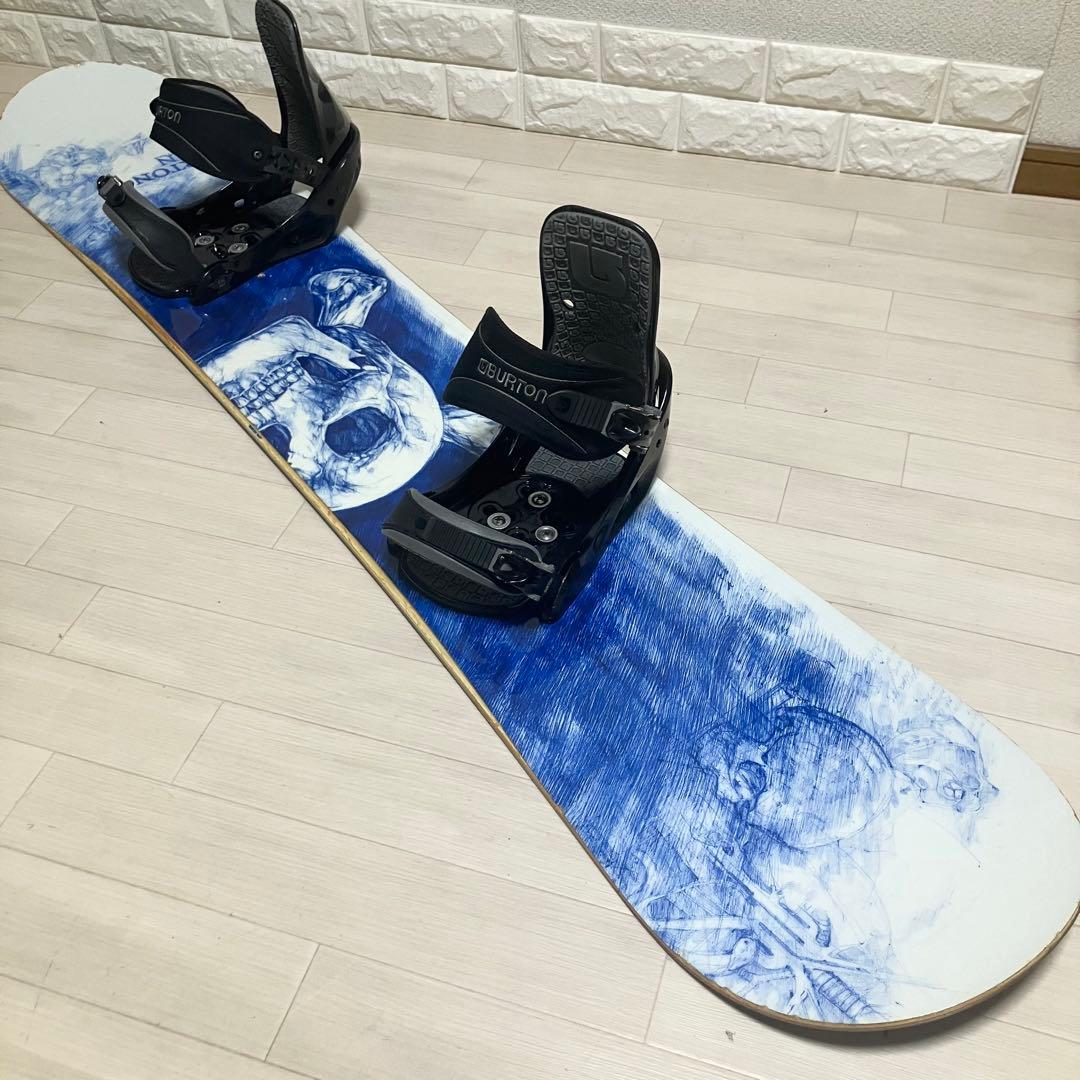 バック付/BURTON TWINバートンスノーボード154cm/バインディングM