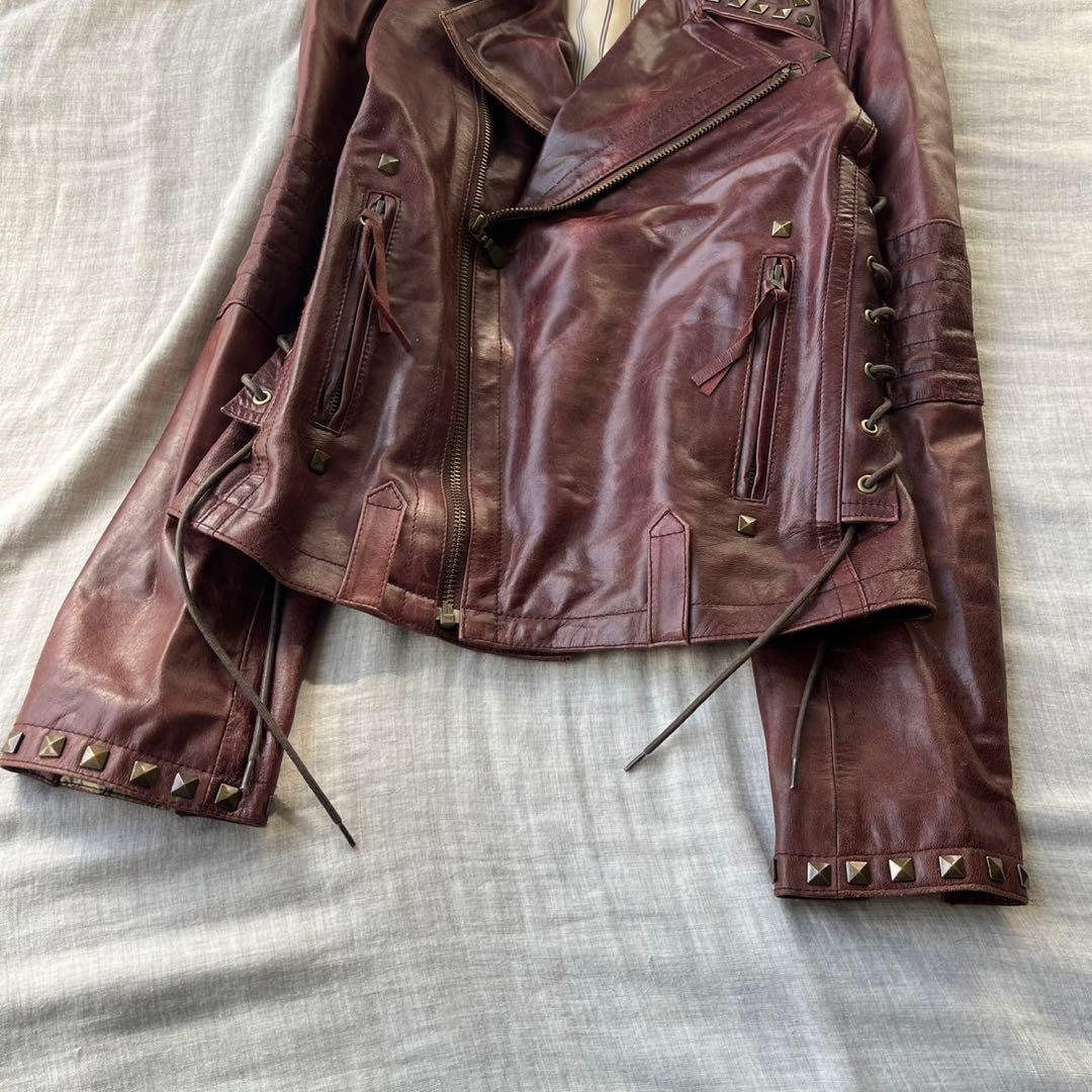 ジャケット・アウター TORNADO MART raceup studs leather jacket