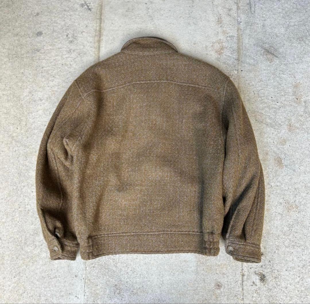 ジャケット・アウター Japan vintage leather collar wool jacket