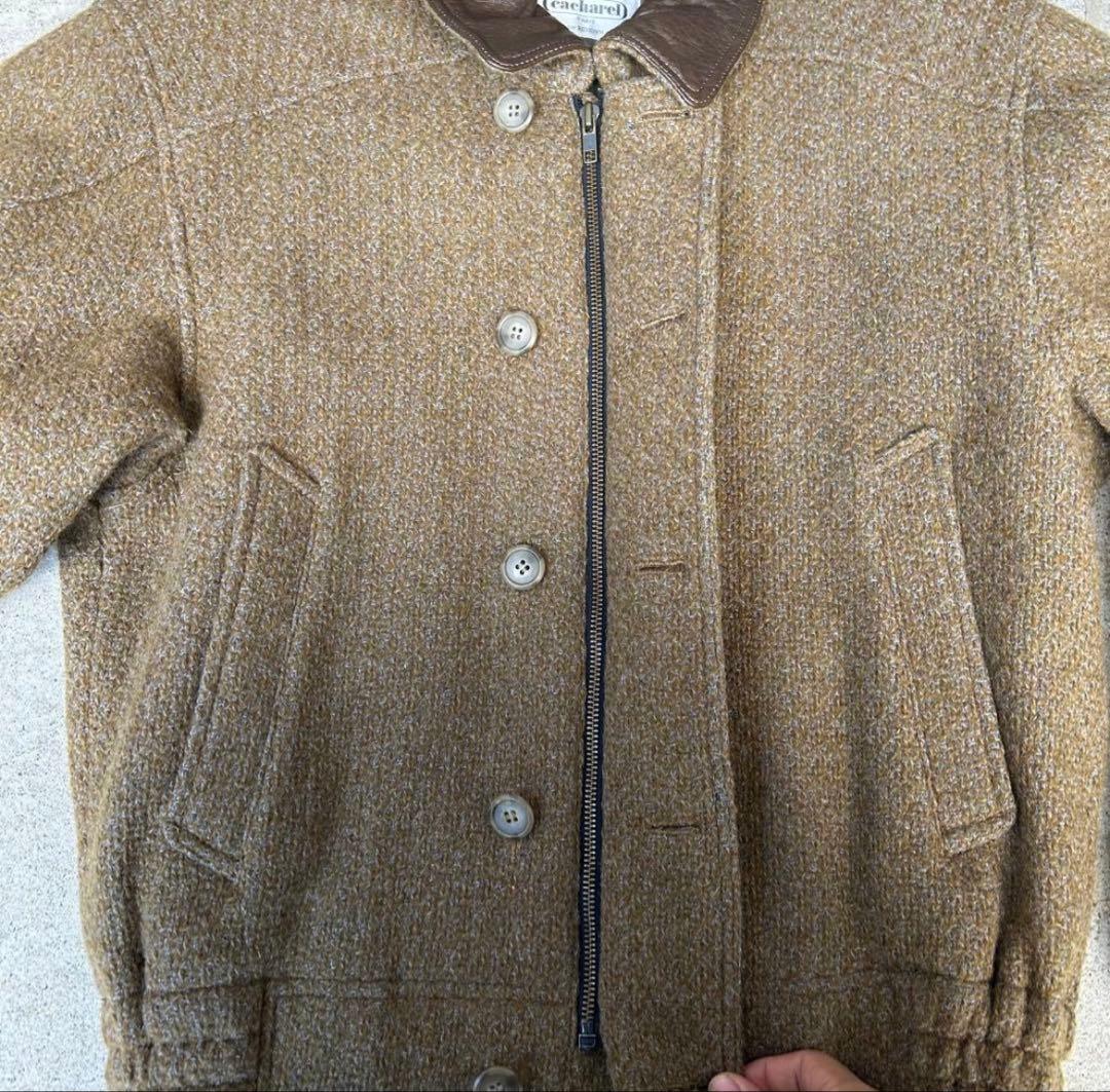 ジャケット・アウター Japan vintage leather collar wool jacket