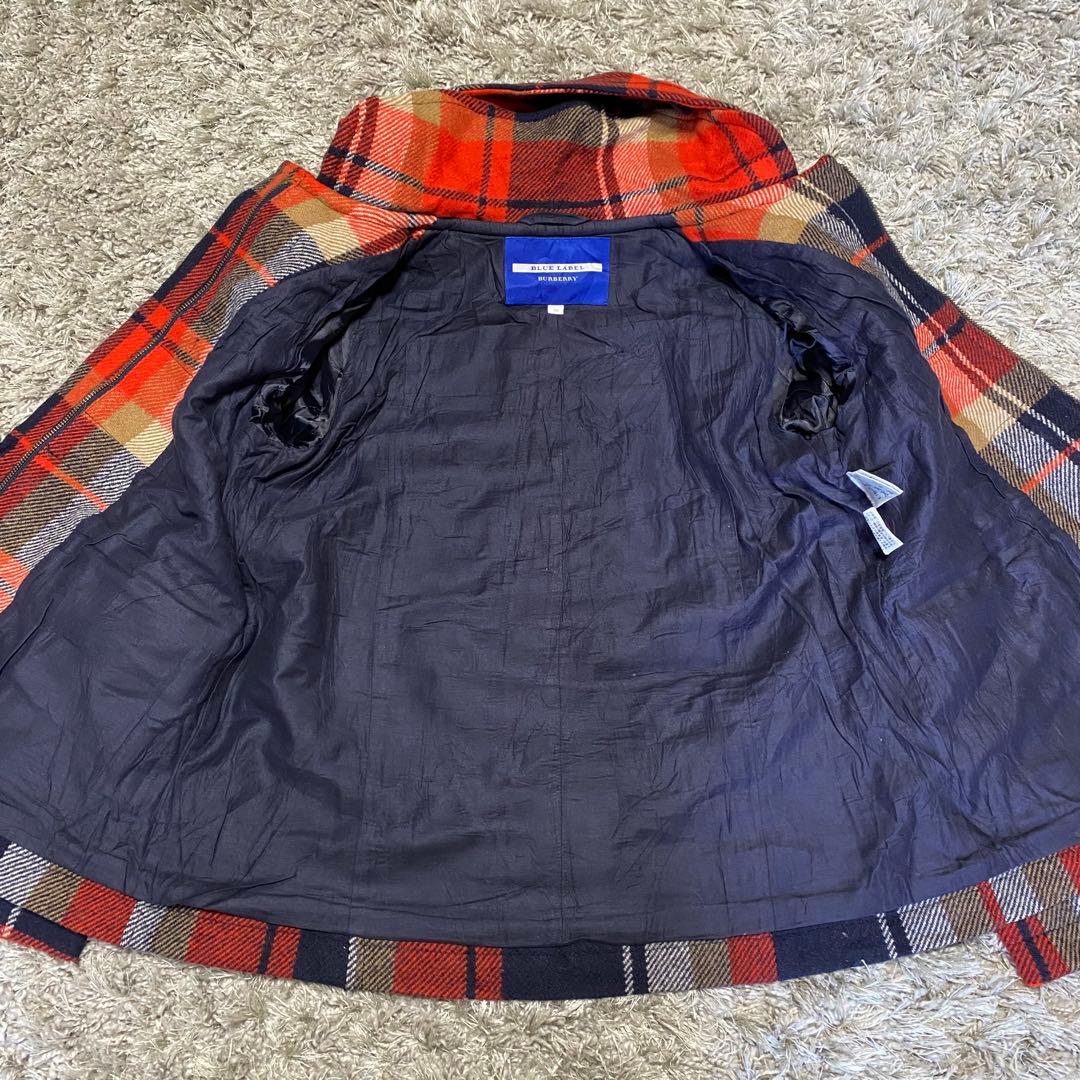 BURBERRY BLUE LABEL ショートダッフルコート チェック柄