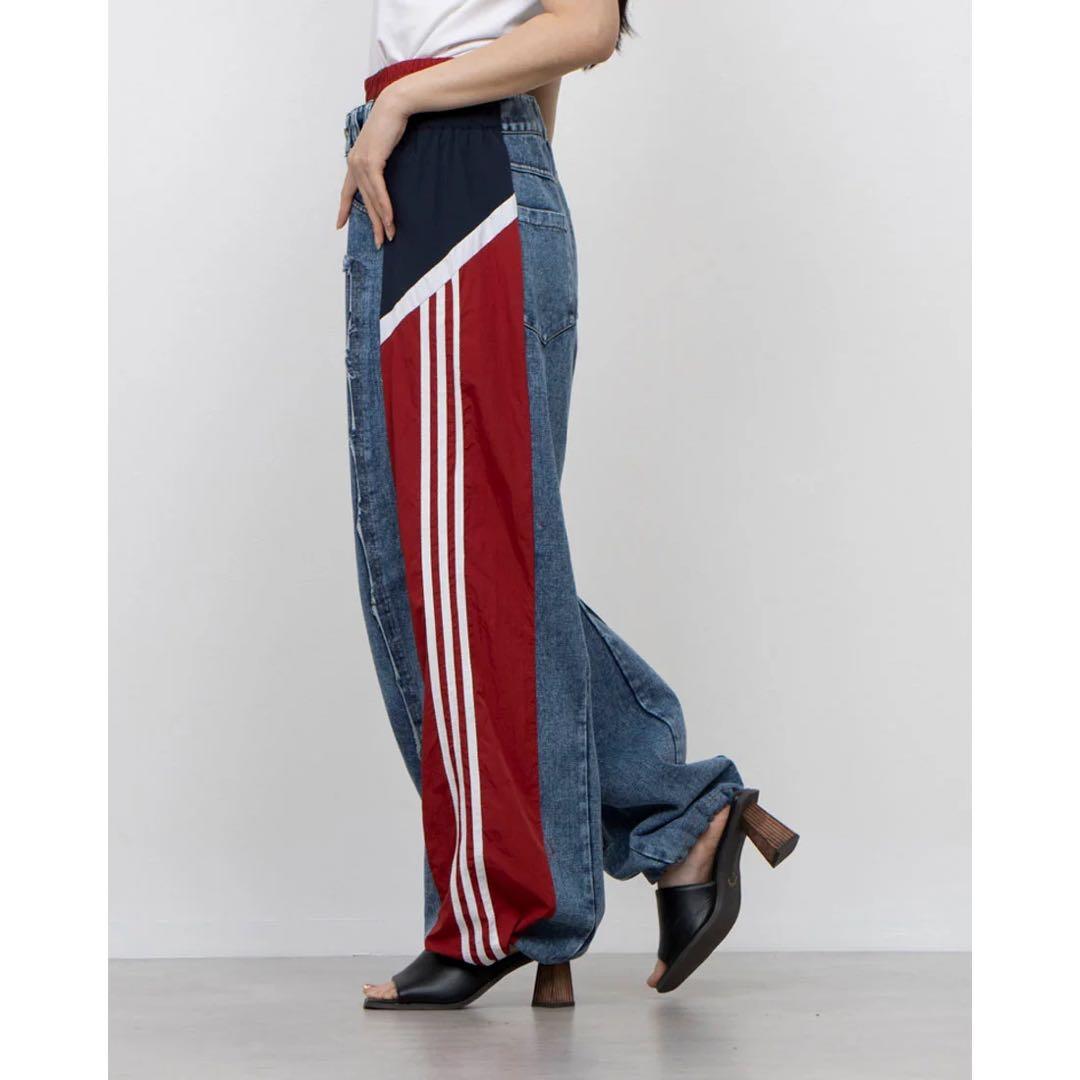 Three Four Time スリーフォータイム サイドスイッチデニムパンツ