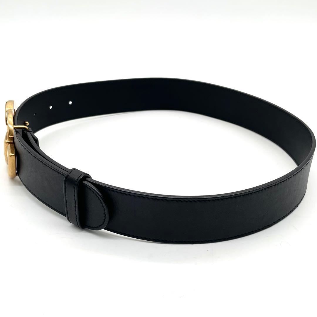 未使用級✨グッチ ベルト GGマーモント レザー ブラック 75 30