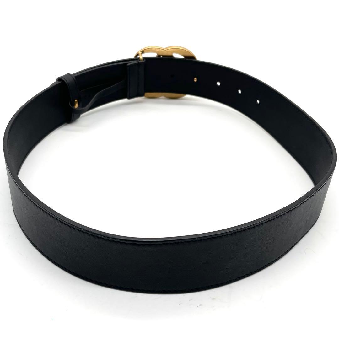 未使用級✨グッチ ベルト GGマーモント レザー ブラック 75 30