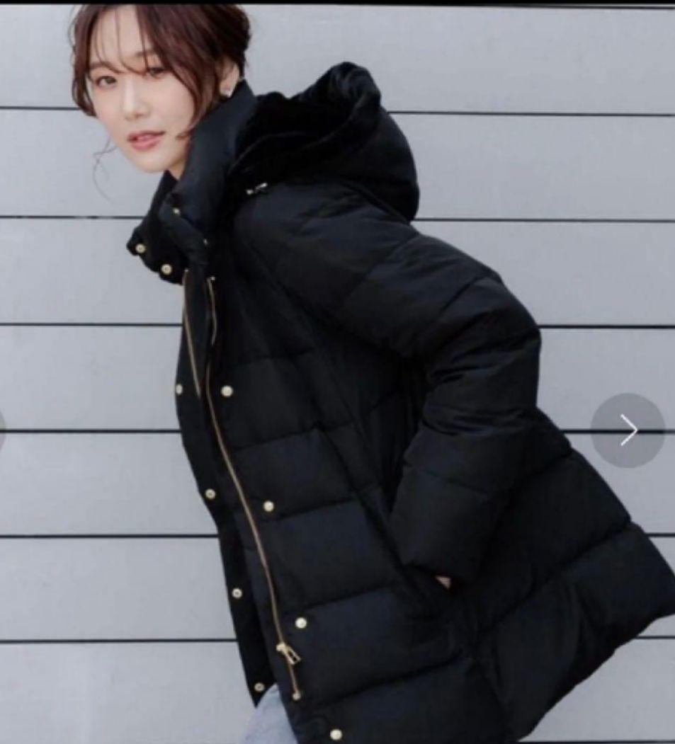 グローバルワーク　うつくシルエット撥水ダウン　黒