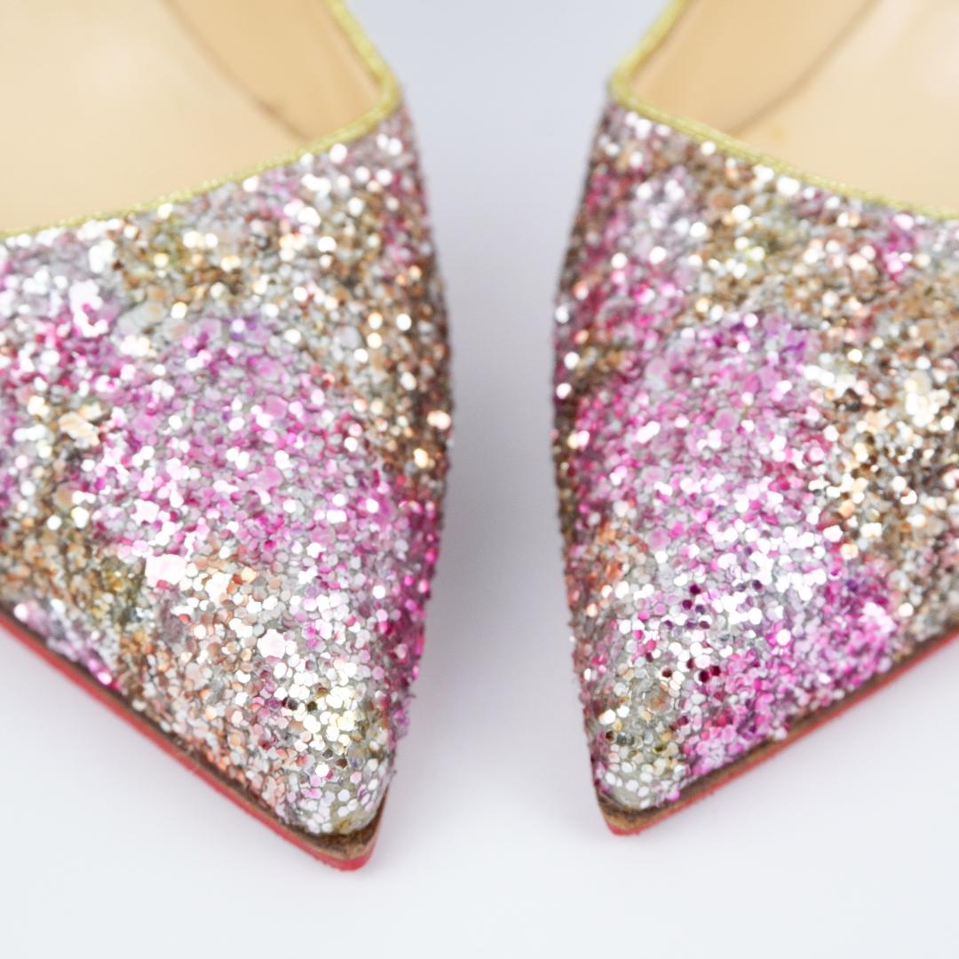 EU38 Christian Louboutin ハイヒール きらきら 427A