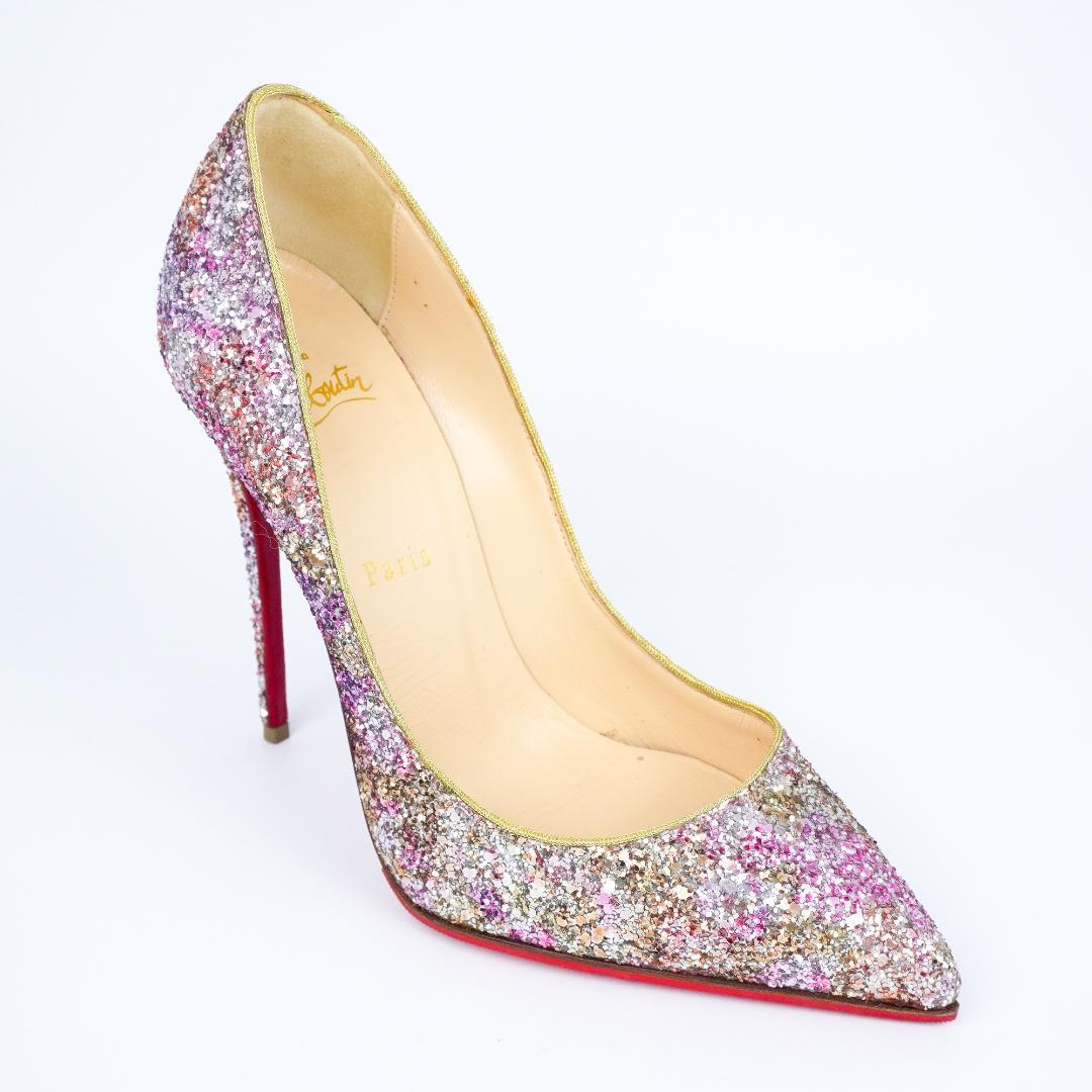 EU38 Christian Louboutin ハイヒール きらきら 427A