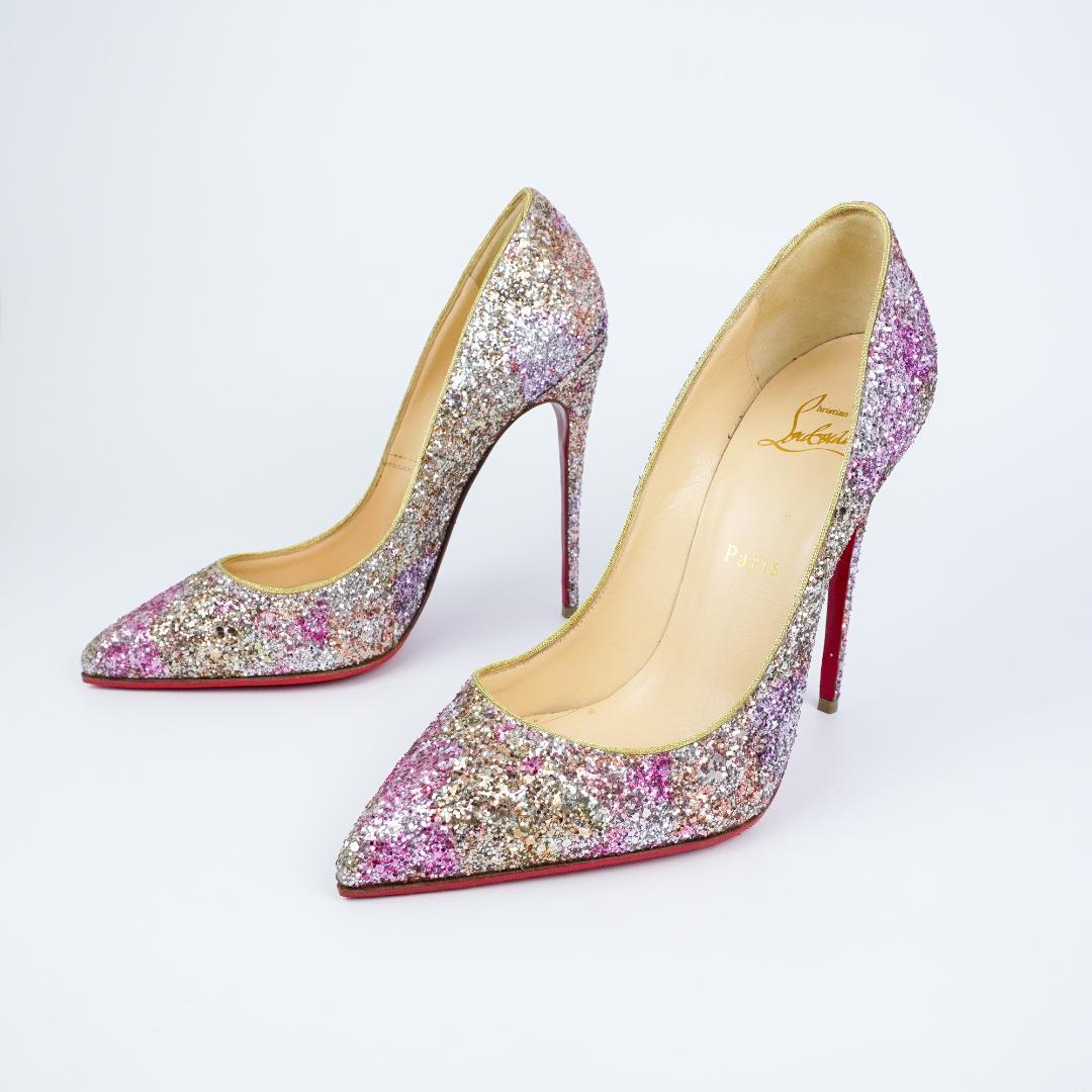 EU38 Christian Louboutin ハイヒール きらきら 427A
