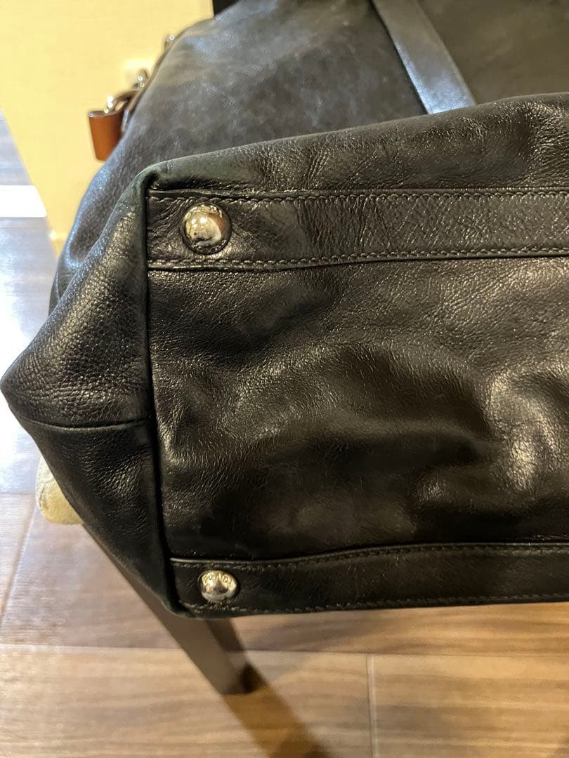 PRADA 黒 レザートートバッグ　2way ショルダー