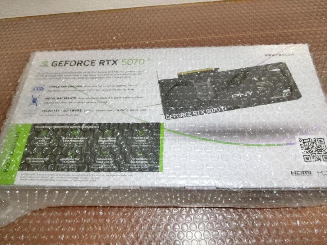 新品未開封 PNY RTX5070ti 16GB 納品書付き