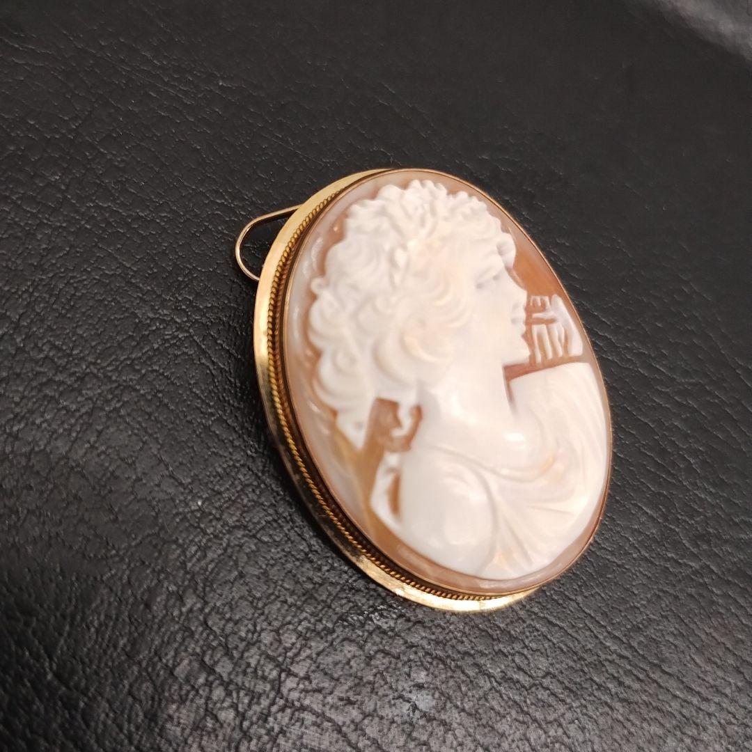 ※美品※　Donadio カメオブローチ　k14