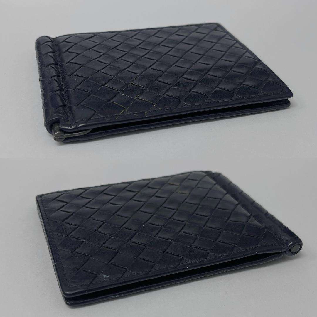 BOTTEGA VENETA マネークリップ イントレチャート ネイビー