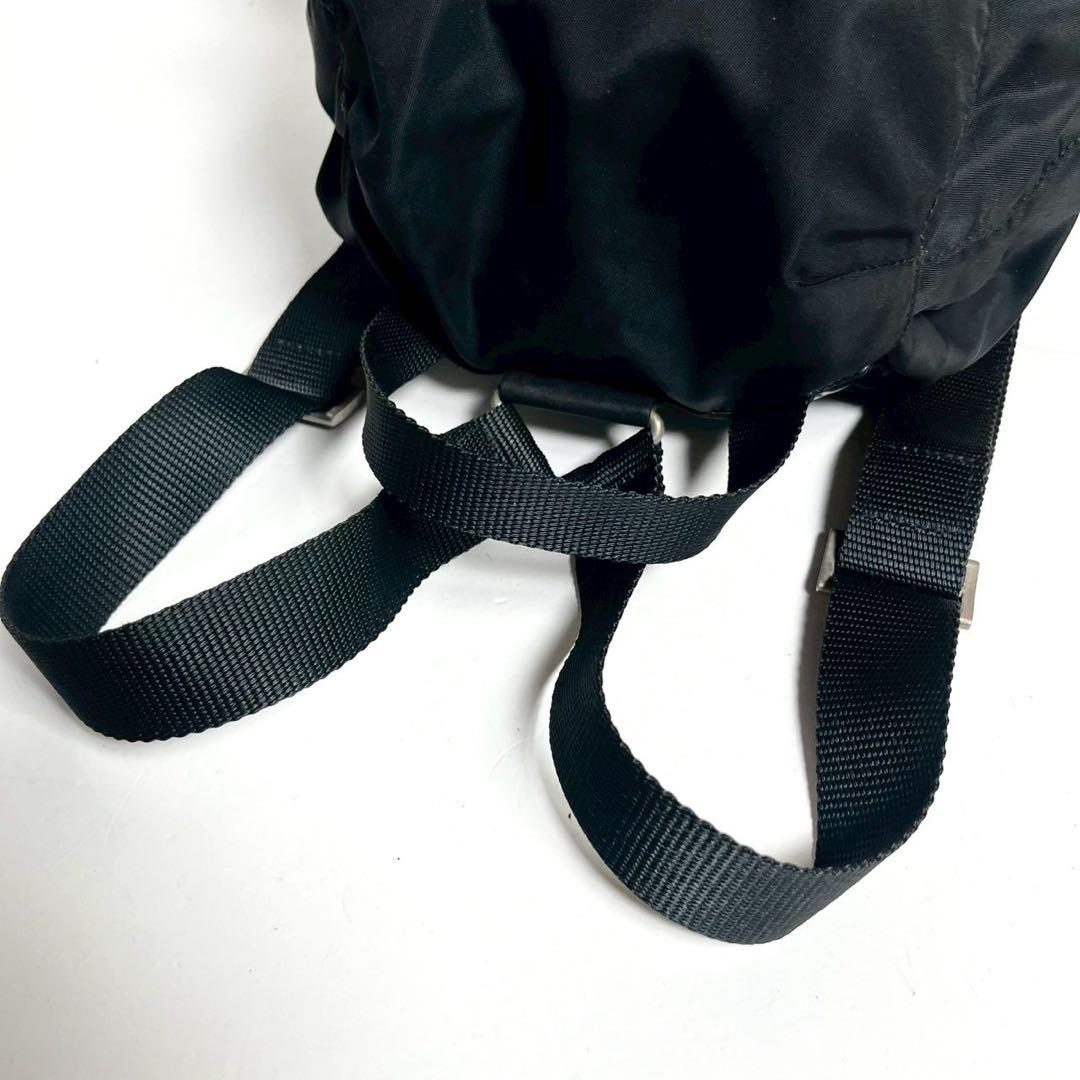【極美品・Gカード付き✨】プラダ バッグパック 三角ロゴ 巾着 テスートナイロン