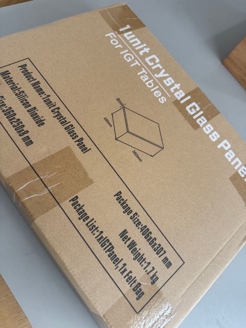 デバイスワークスIGTテーブル用クリスタルガラスパネル