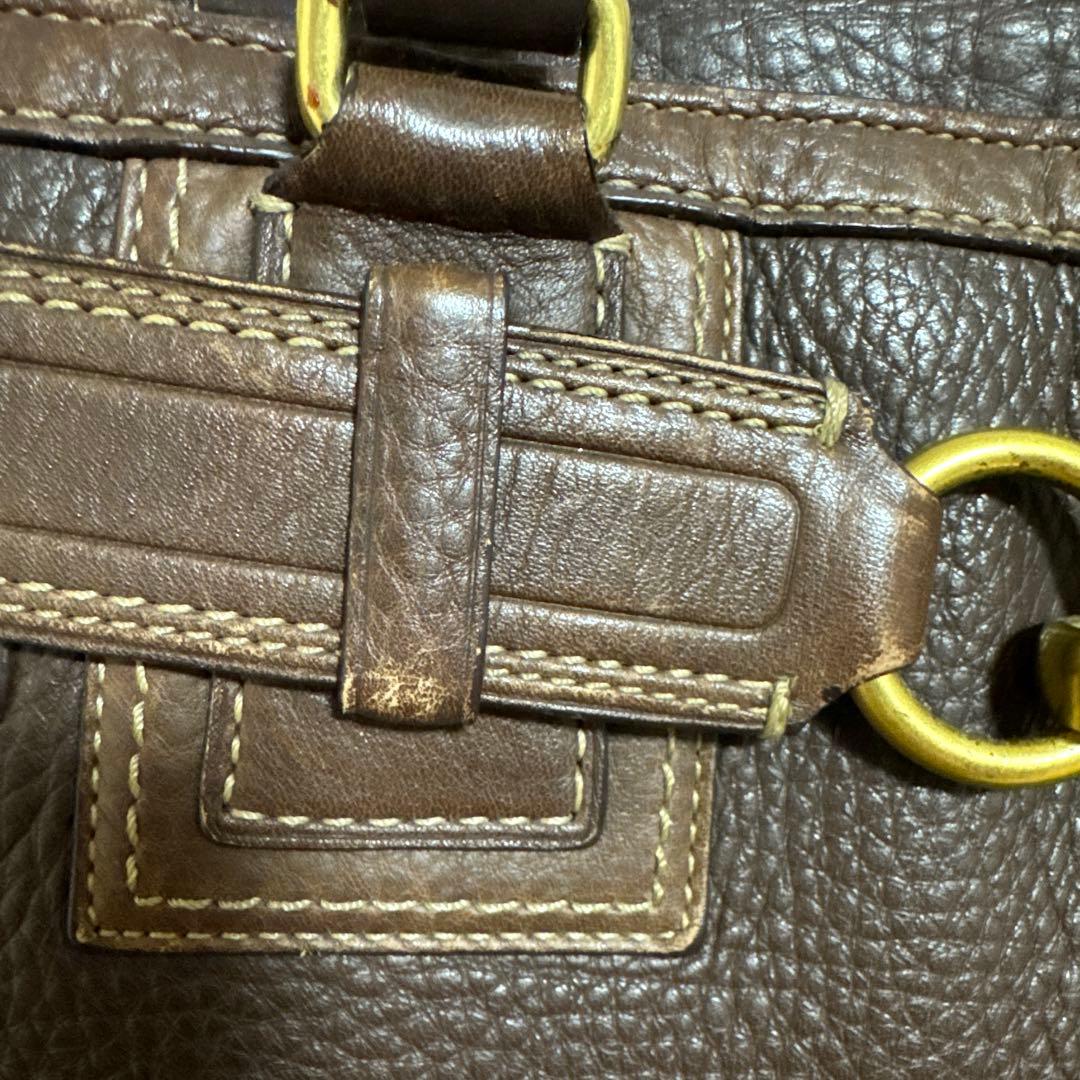 COACH コーチ　トート　ハンドバッグ キャリーオール レザー ブラウン　A4