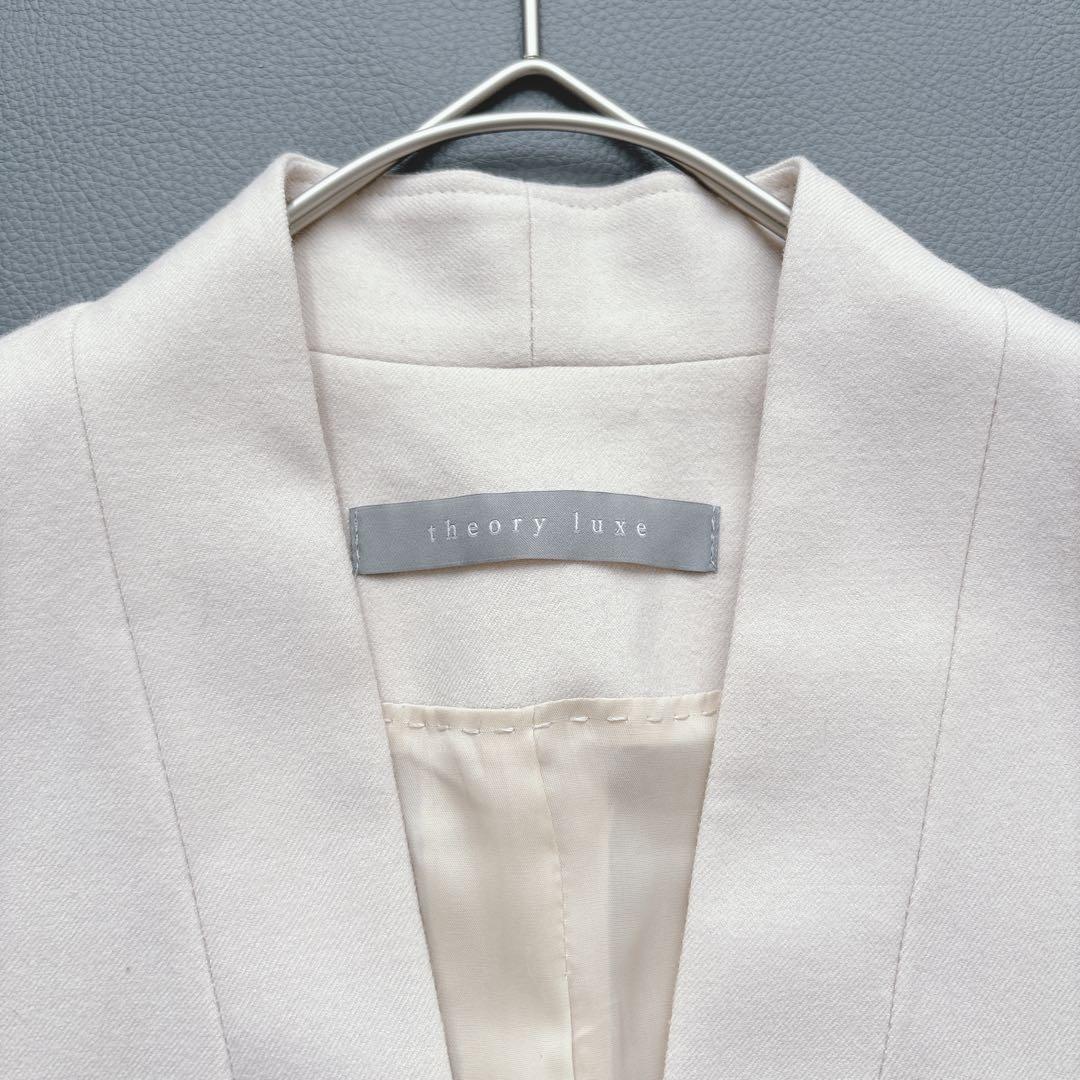 おはる様　Theory luxe パンツスーツ SAXONY.SOFT ノーカラ