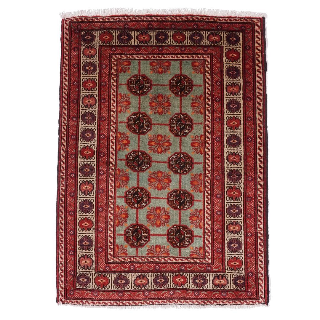 にわとり様　バルーチ 94×68cm トライバルラグ ペルシャ絨毯