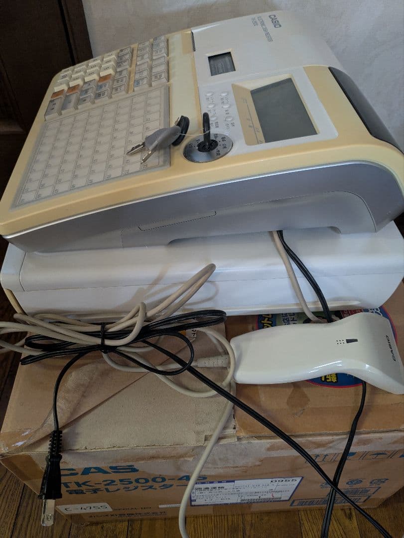 【中古品】カシオ　電子レジスター　TK-2500　ハンドスキャナー付