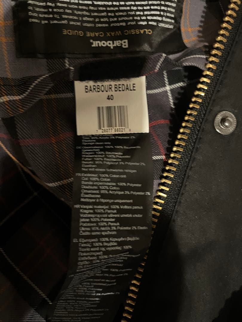 Barbour バブアー　BEDALE 40 BLACK