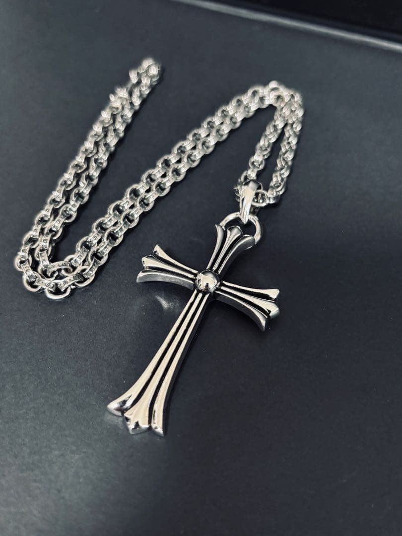 ネックレス ラージクロス ペーパーチェーン シルバー925