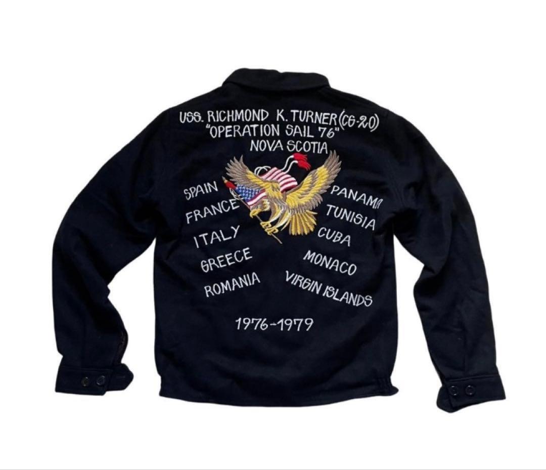 美品希少 70s ヴィンテージ スーベニアジャケット US海軍 M〜L