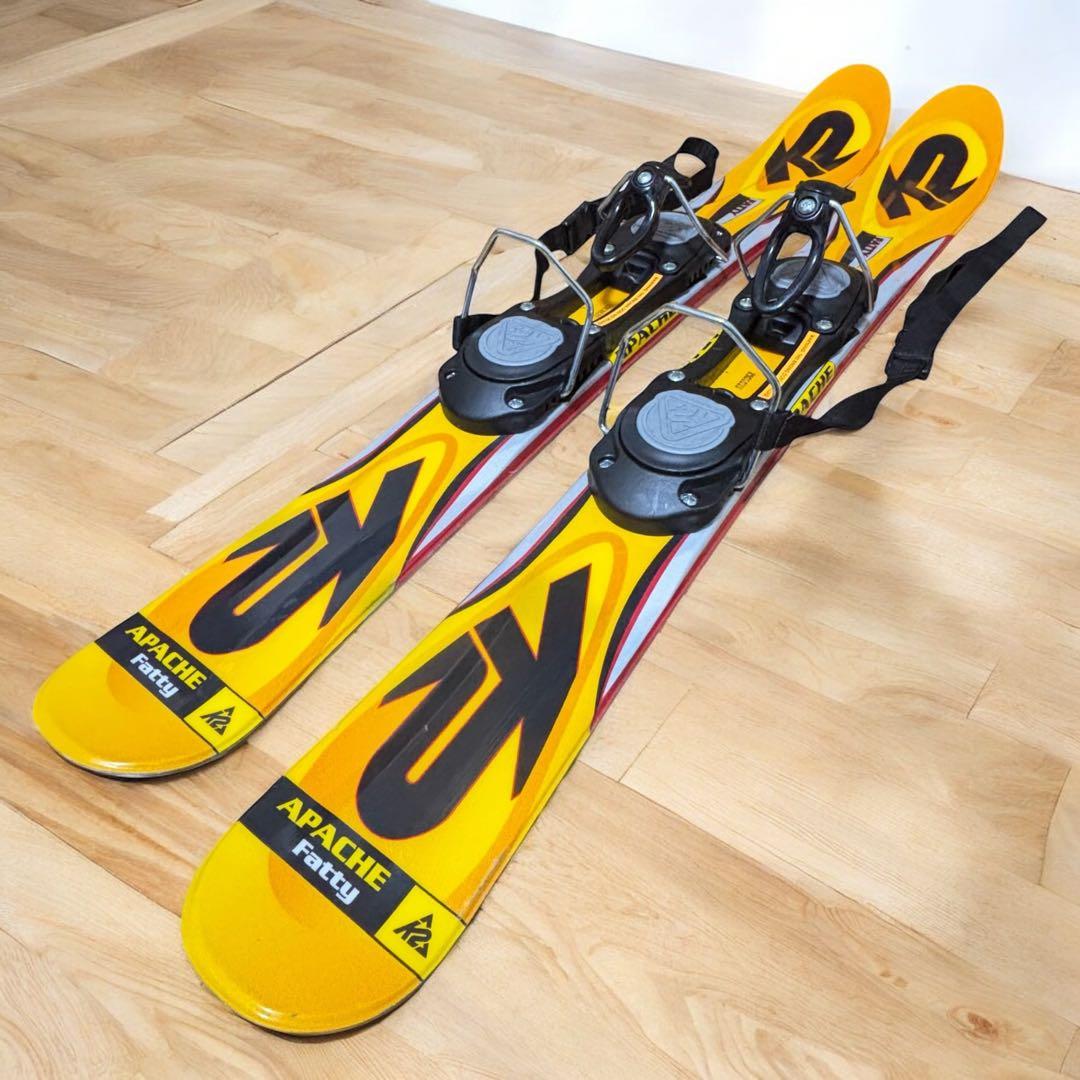 【美品】K2 APACHE FATTY 88cm ショートスキー イエロー