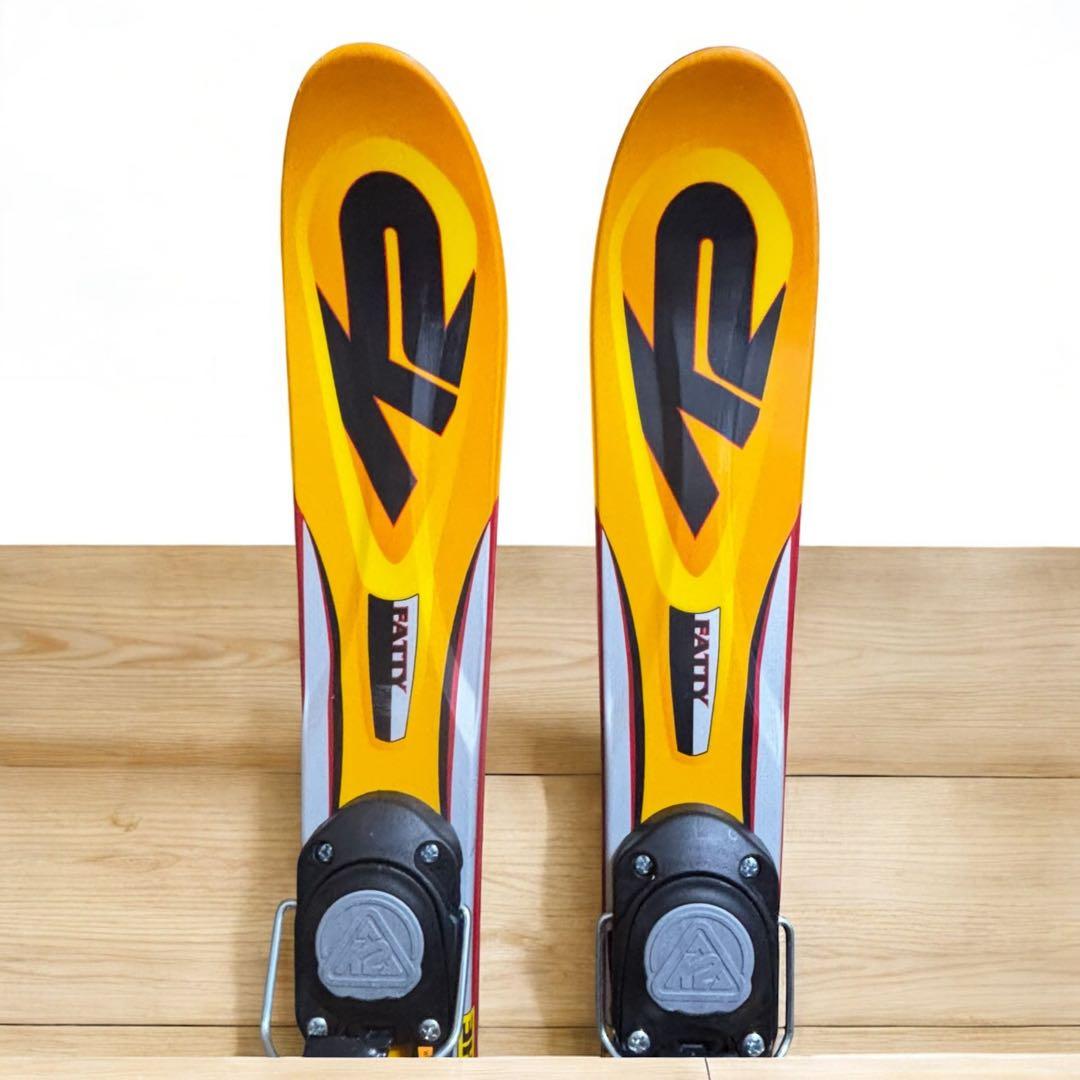 【美品】K2 APACHE FATTY 88cm ショートスキー イエロー