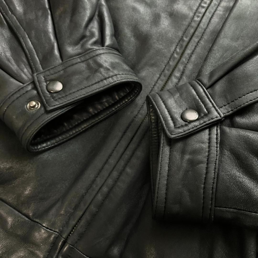 希少品◎バラクータ 90s 羊革 レザージャケット 2XL 黒 ブラック