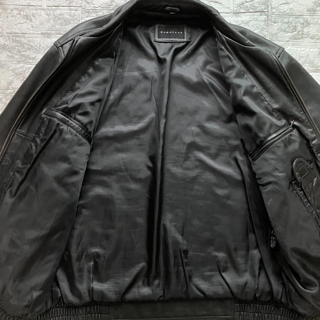 希少品◎バラクータ 90s 羊革 レザージャケット 2XL 黒 ブラック