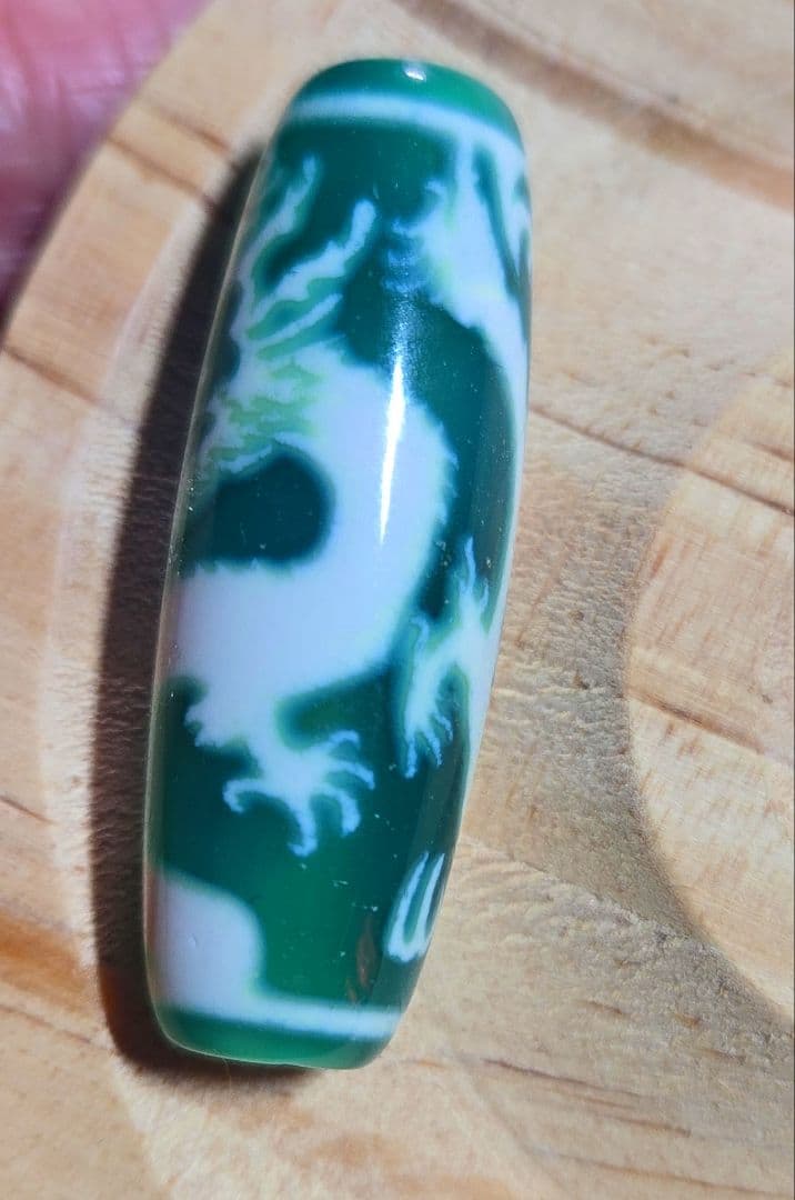 ✨五色雲に乗り大願成就 緑老玉髄龍神天珠