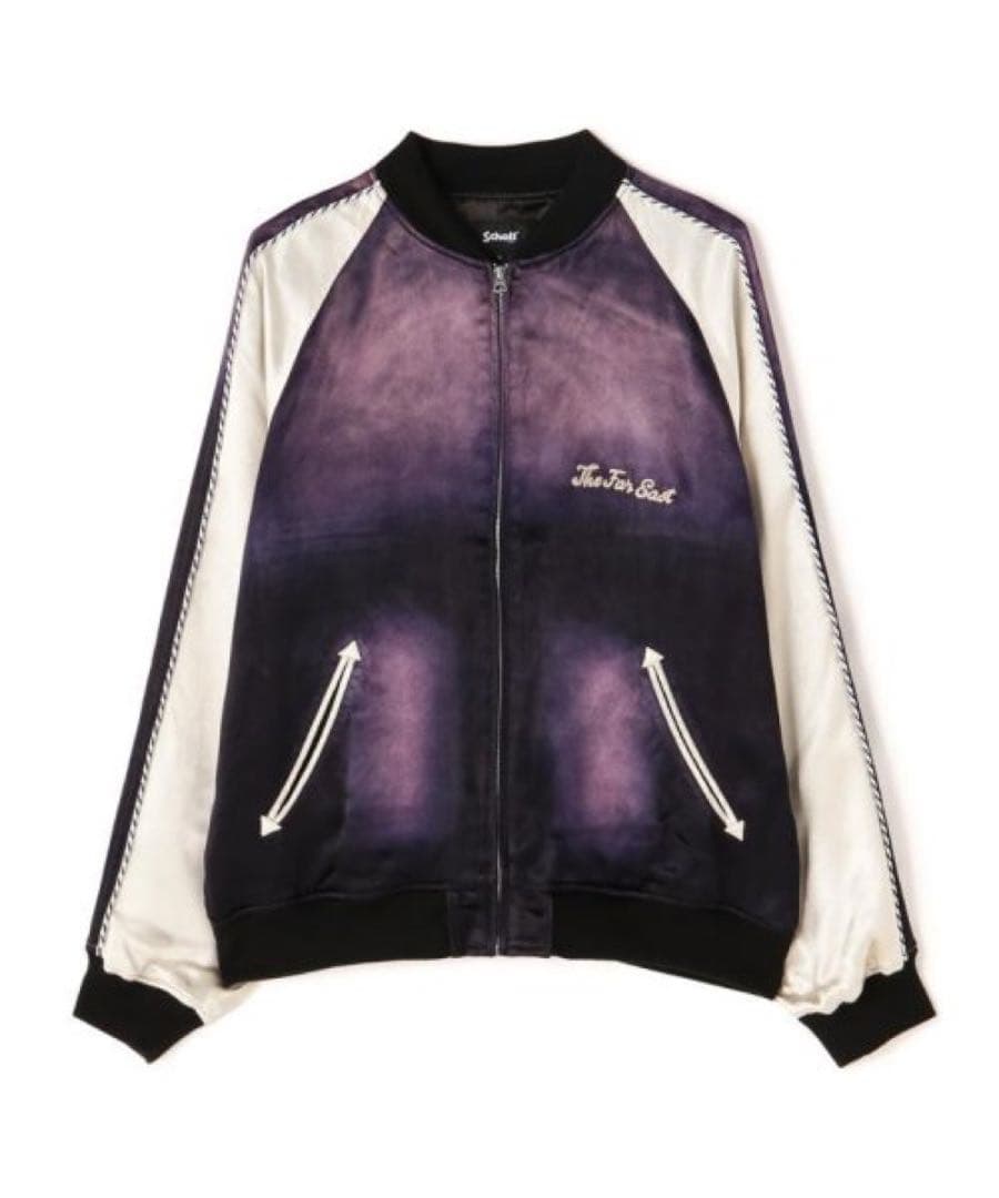 Schott スカジャン L 黒/シルバー