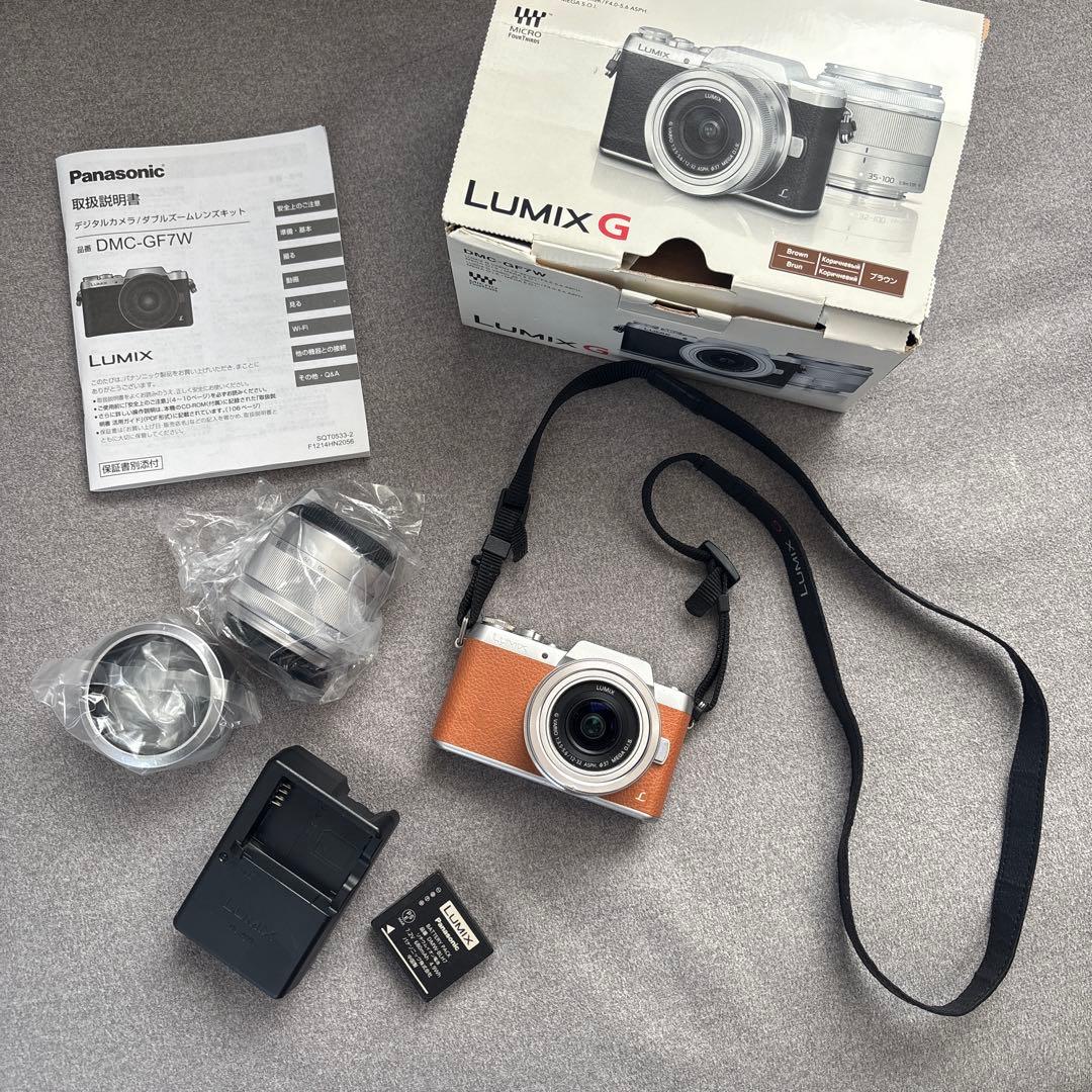 美品 LUMIX DMC-GF7Wミラーレス一眼 ブラウン