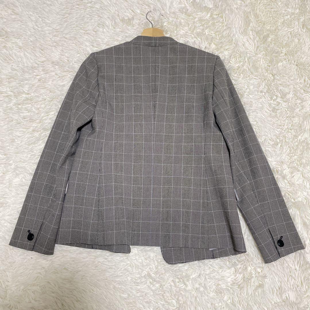 美品 M【PLST(プラステ)ノーカラーパンツスーツ】ウォームリザーブ