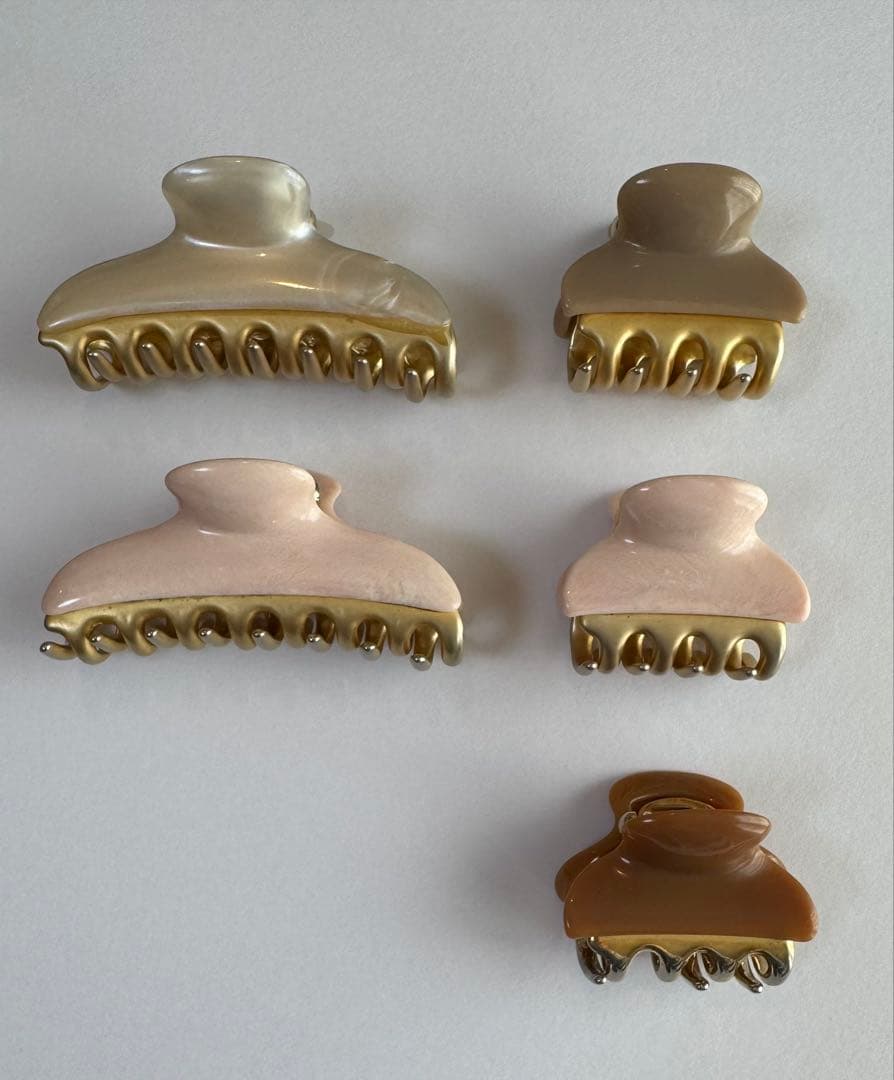 acca ヘアクリップ 4個セット ゴールド ピンク