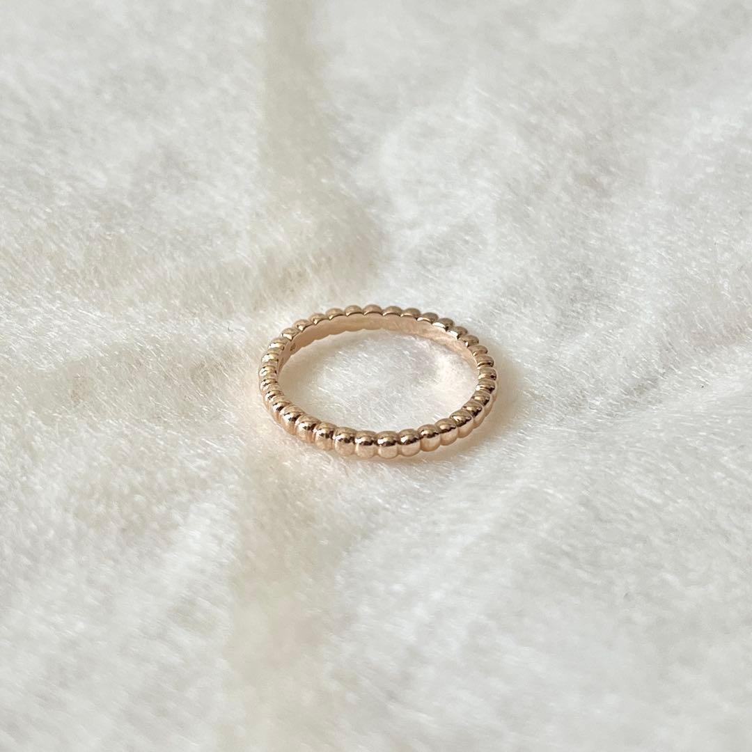 Van Cleef & Arpels ペルレ　ピンク　ゴールド　ビーズ　リング