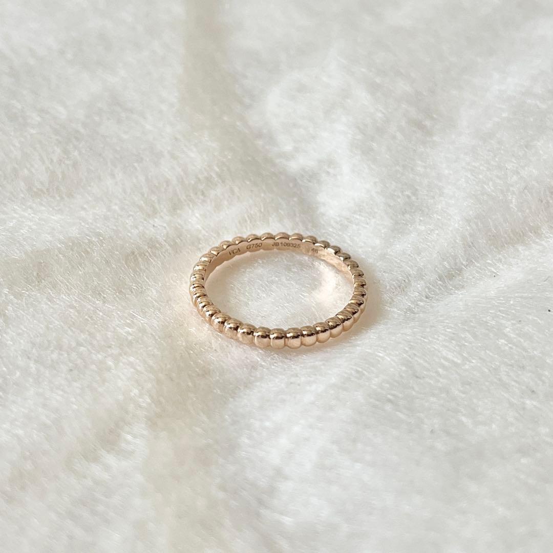 Van Cleef & Arpels ペルレ　ピンク　ゴールド　ビーズ　リング