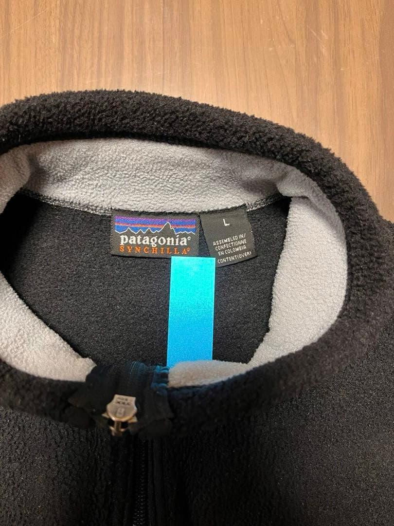パタゴニア シンチラ　フリース　ベスト　Lサイズ 黒　ブラック　コロンビア製