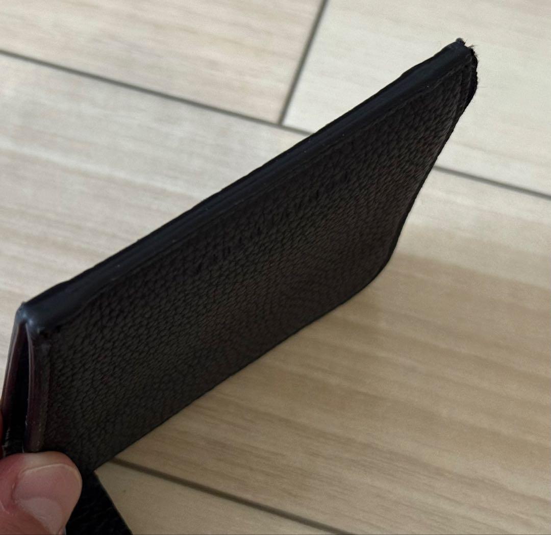 【美品】BONAVENTURA L字ジップウォレット　シュリンクレザー　ブラック