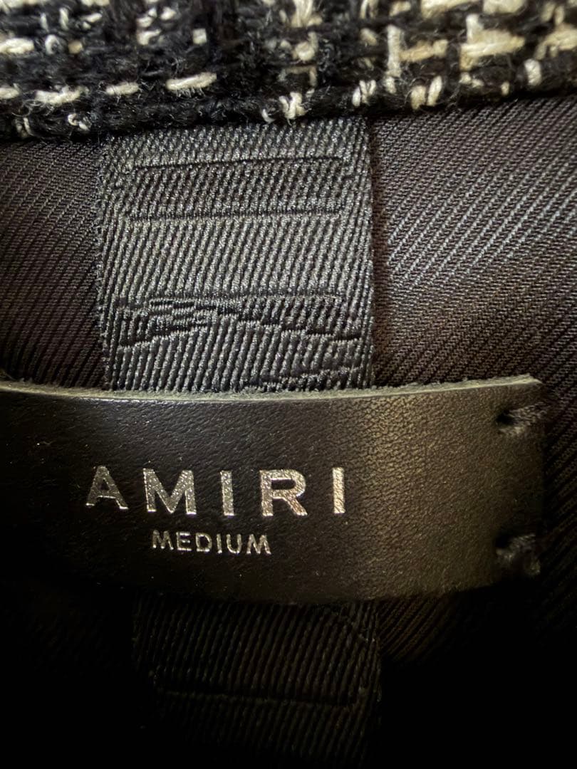 AMIRI ツイード　ブルゾンジャケット　アミリ　サイズM ホワイト