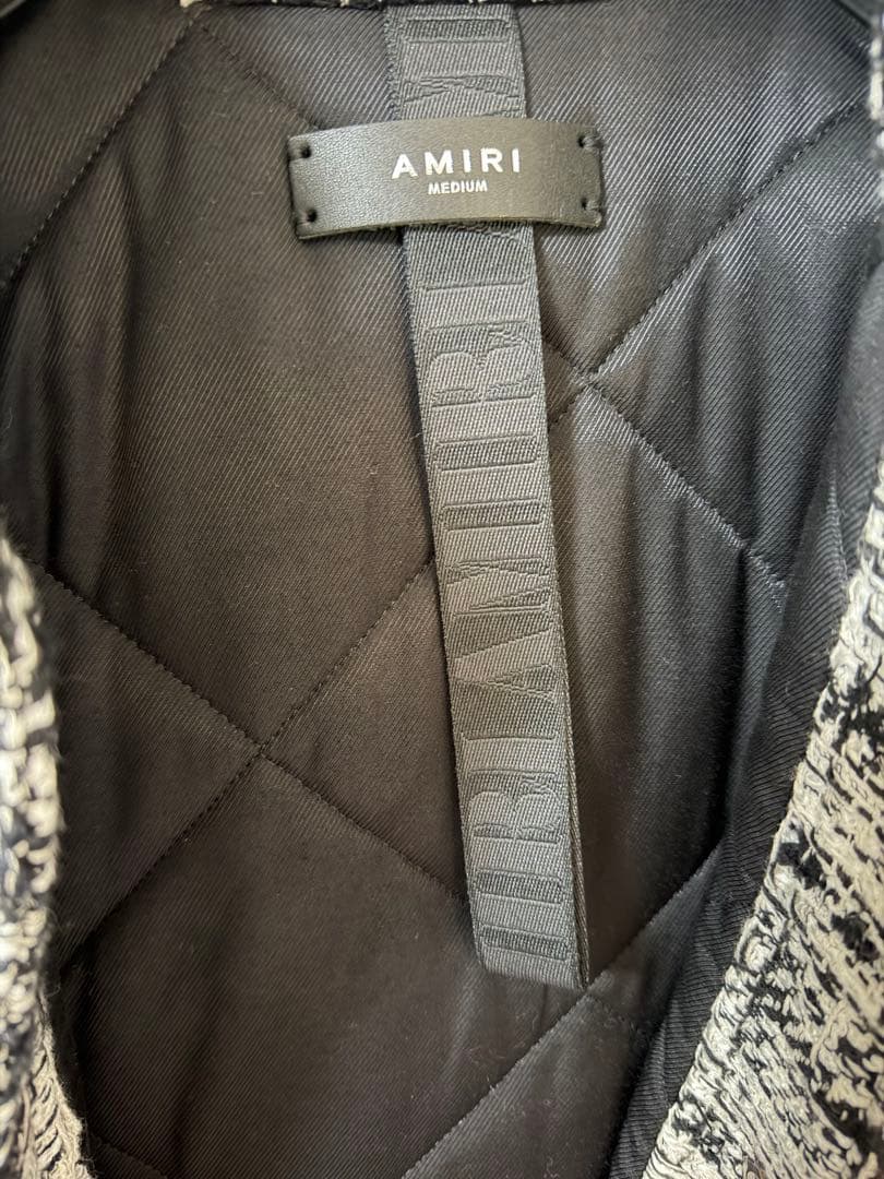 AMIRI ツイード　ブルゾンジャケット　アミリ　サイズM ホワイト