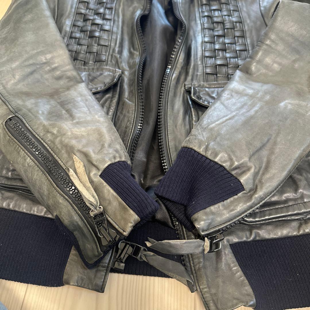 Schott ダークグレー レザージャケット S