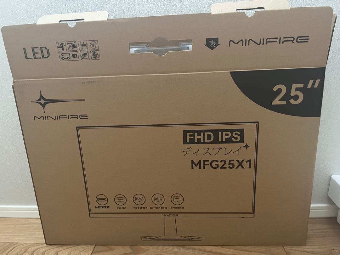 Minifireゲーミングモニター25インチ、200hz、フルHD、IPS